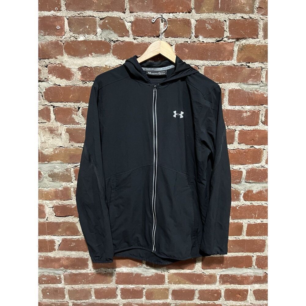 Under Armour Mens Lightweight Hooded Running Sweater Full Zip Size Medium
